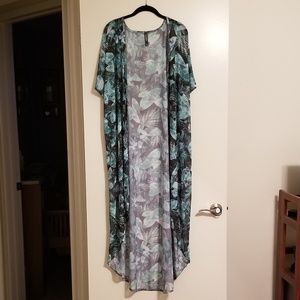 NWT Torrid Tropical Maxi Swim Kimono Cover 1/2